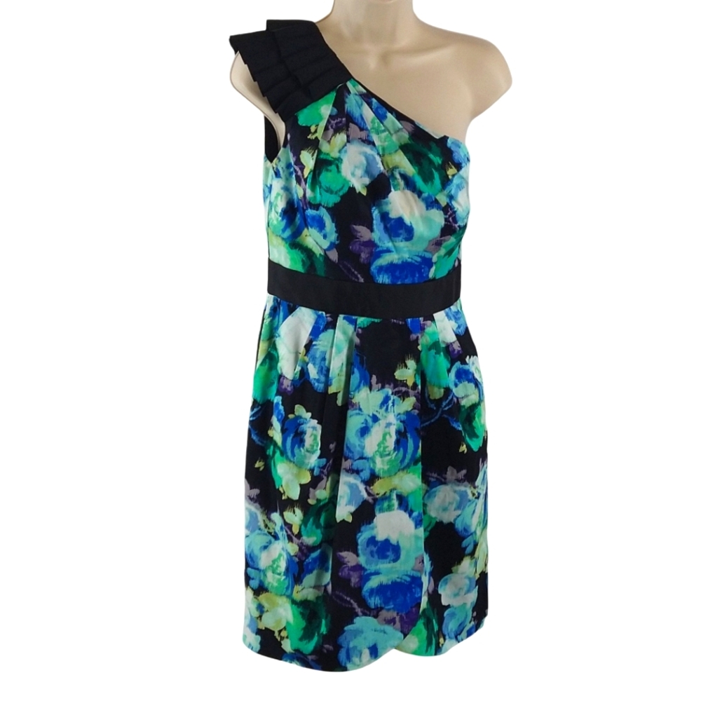 Eliza J one shoulder floral dress